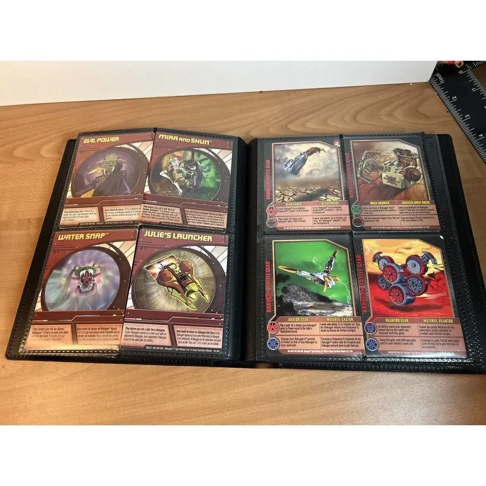 Collection Of Bakughan Trading Cards In Album